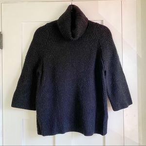 AllSaints Chunky Black Turtleneck Sweater